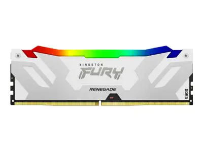 Kingston FURY Renegade RGB - DDR5 - Modul - 16 GB - DIMM 288-PIN - 6800 MHz / PC5-54400 - CL36 - 1.4 V - ungepuffert - on-die ECC - Weiß & Silber