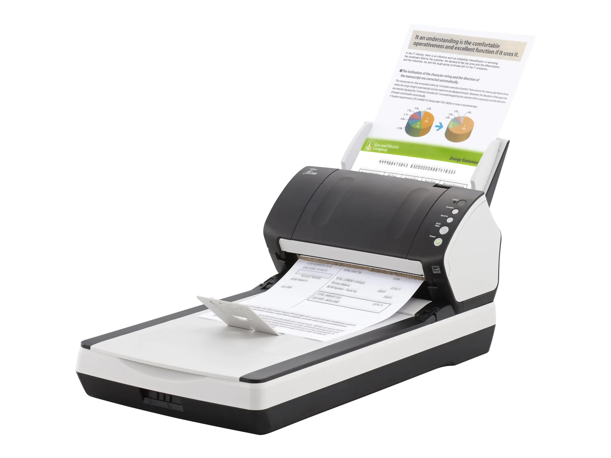 Ricoh fi 7240 - Dokumentenscanner - Triple CCD - Duplex - 216 x 355.6 mm - 600 dpi x 600 dpi - bis zu 40 Seiten/Min. (einfarbig) / bis zu 40 Seiten/Min. (Farbe) - automatischer Dokumenteneinzug (80 Blätter) - USB 2.0