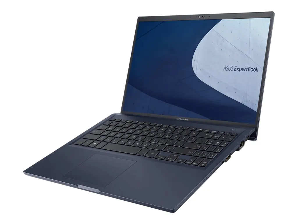 ASUS ExpertBook B1 B1501CEAE-BQ1692R - Intel Core i5 1135G7 / 2.4 GHz - Win 10 Pro - Iris Xe Graphics - 8 GB RAM - 512 GB SSD NVMe - 39.6 cm (15.6") 1920 x 1080 (Full HD) - Wi-Fi 6 - schwarz (unten), Star Black (LCD-Abdeckung), Star Black (Oberseite)
