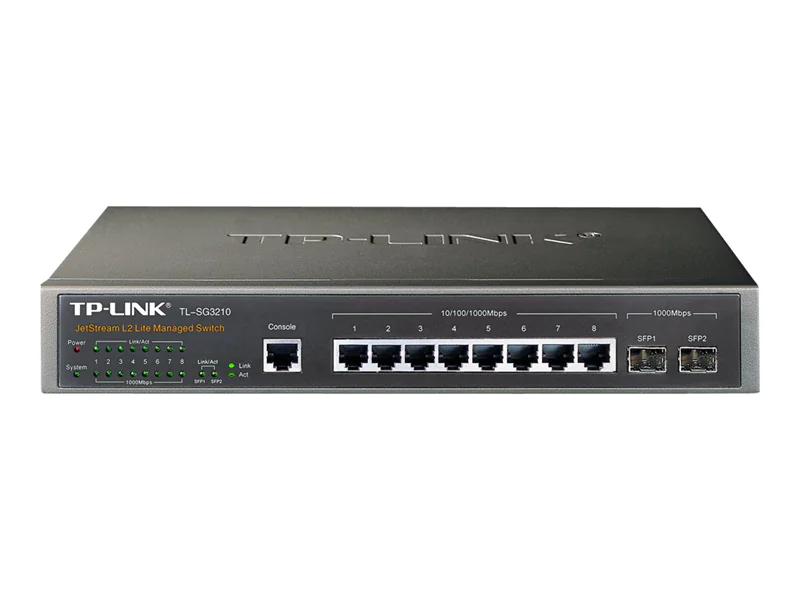 TP-Link JetStream TL-SG3210 - Switch - managed - 8 x 10/100/1000 - Desktop, an Rack montierbar