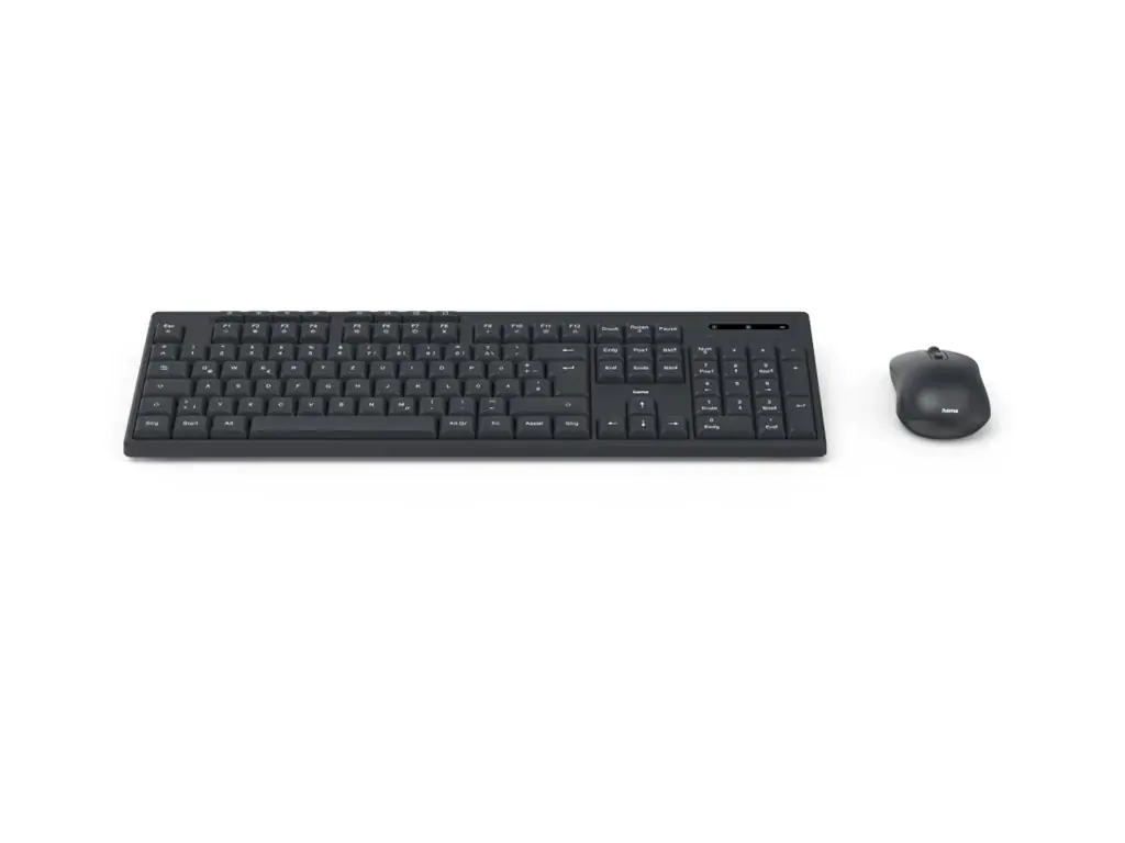 Hama Funktastatur mit Maus WKM-200 kabellos 8 Media-Tasten Schw. QWERTZ