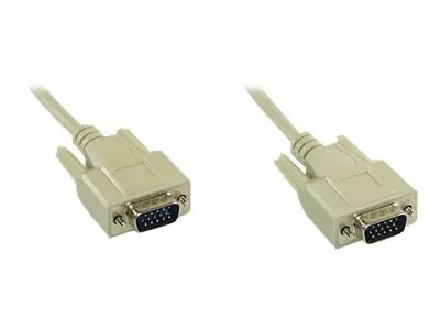 InLine - VGA-Kabel - HD-15 (VGA) (M) zu HD-15 (VGA) (M) - 2 m - geformt - beige