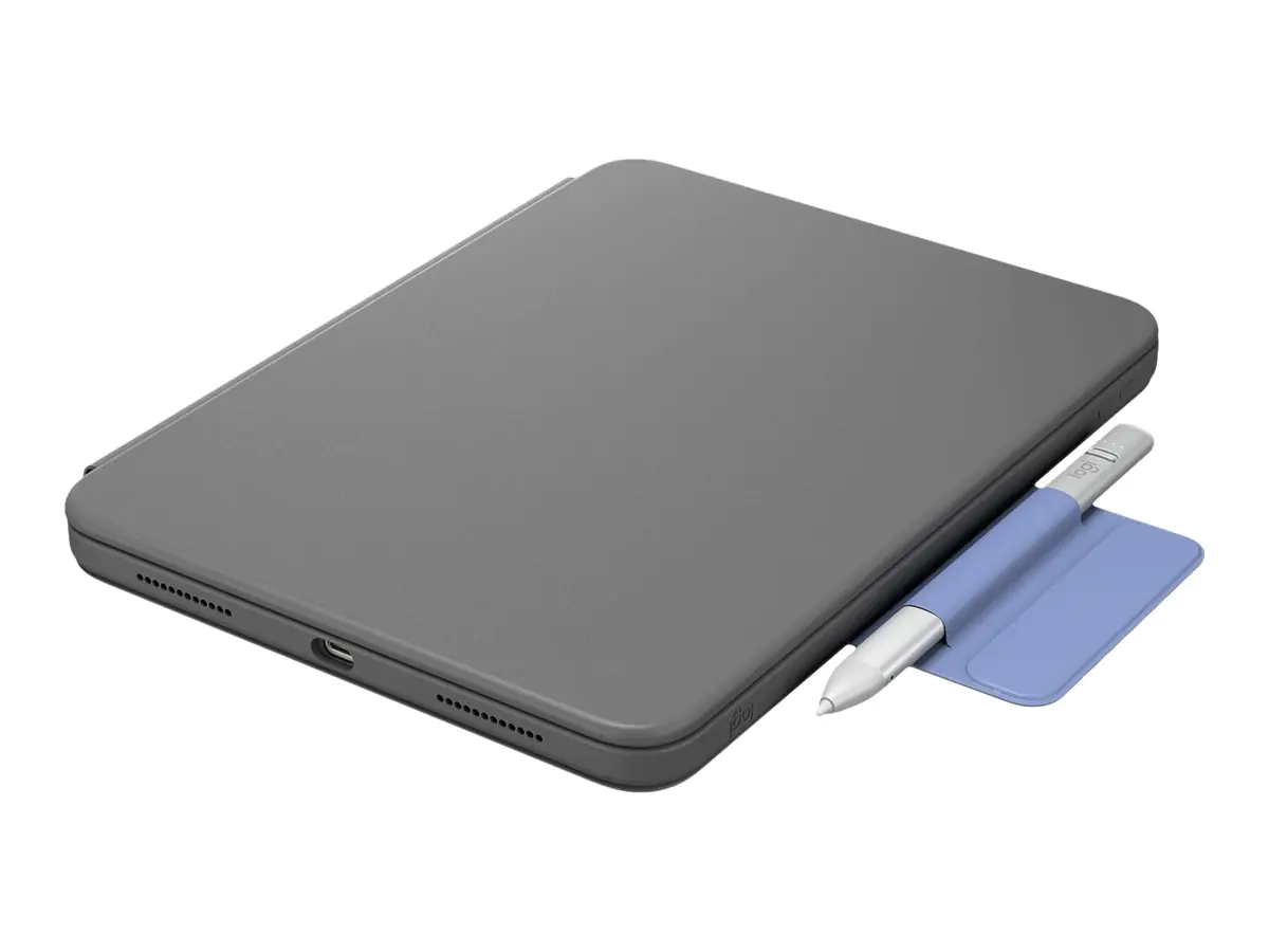 Logitech Rugged Folio - Tastatur und Foliohülle - Apple Smart connector - QWERTY - Spanisch - Graphite - für Apple 10.2-inch iPad Wi-Fi; 10.9-inch iPad Wi-Fi