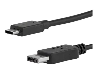 StarTech USB-C auf DisplayPort Adapter Kabel - 1,8 m - Thunderbolt 3 kompatibel - Schwarz - 4K 60Hz - CDP2DPMM6B - Externer Videoadapter - STM32F072CBU6 - USB-C - DisplayPort - Schwarz - für P/N: TB33A1C, TB3DK2DPPD, TB3DK2DPPDUE, TB3DK2DPW, TB3DK2DPWUE,