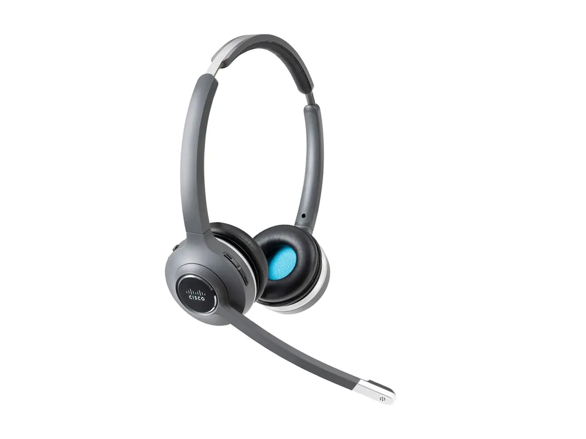 Cisco 562 Wireless Dual - Headset - On-Ear - DECT - kabellos - mit Standard Base Station - für Cisco DX70, DX80; IP Phone 68XX; Webex Board 55, Board 70, Board 85, Room 55, Room 70
