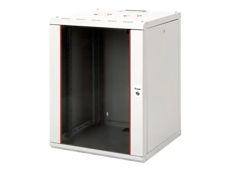 Equip Pro Mount - Schrank Netzwerkschrank - 600x600 mm, mit Glastür, abnehmbare und abschließbare Paneele, montiert - geeignet für Wandmontage - RAL 7035, Hellgrau - 16U - 48.3 cm (19") EPM-16-6060-G-CBAA