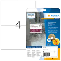 HERMA 4583, Weiß, Selbstklebendes Druckeretikett, A4, Laser, Quadratisch, -30 - 80 °C