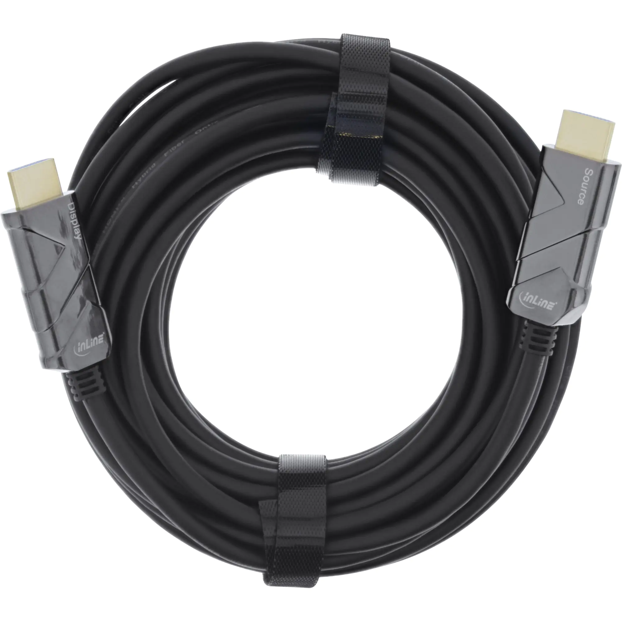 InLine - Ultra High Speed - HDMI-Kabel - HDMI männlich zu HDMI männlich - 20 m - Glasfaser - Schwarz - Active Optical Cable (AOC), Support von 4K 120 Hz, unterstützt 8K 60 Hz (7680 x 4320)