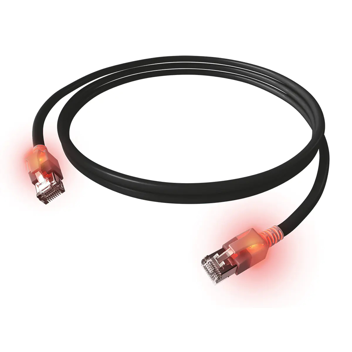 EasyLan EASY CS1OS0075 - DualBoot LED Patchkabel Cat.6a S/FTP schwarz 7 - Kabel - Netzwerk