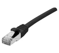 exertis Connect - Patch-Kabel - RJ-45 (M) zu RJ-45 (M) - 50 cm - Foiled Unshielded Twisted Pair (F/UTP) - CAT 6 - geschirmt, halogenfrei, ohne Haken - Schwarz