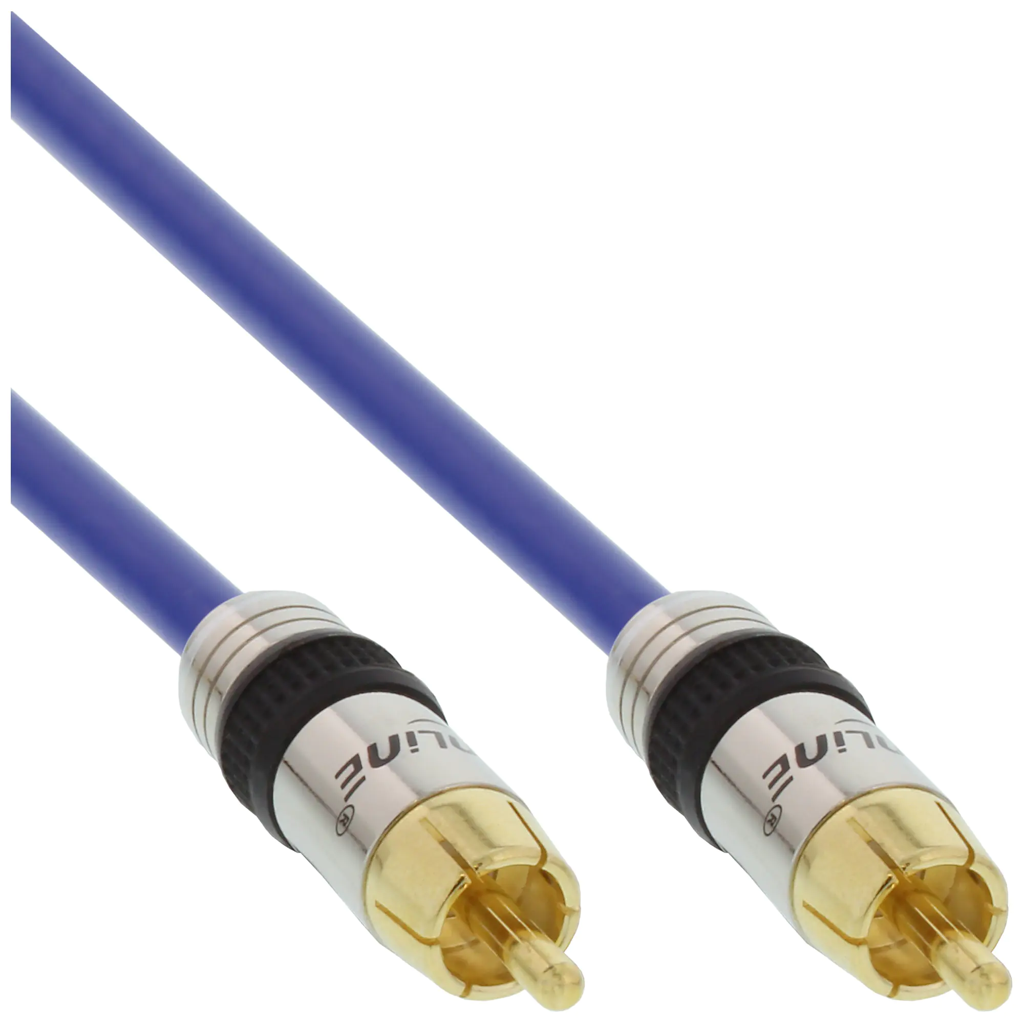 InLine Premium - Video-/Digitalaudiokabel (koaxial) - RCA männlich zu RCA männlich - 25 m - abgeschirmt - Blau