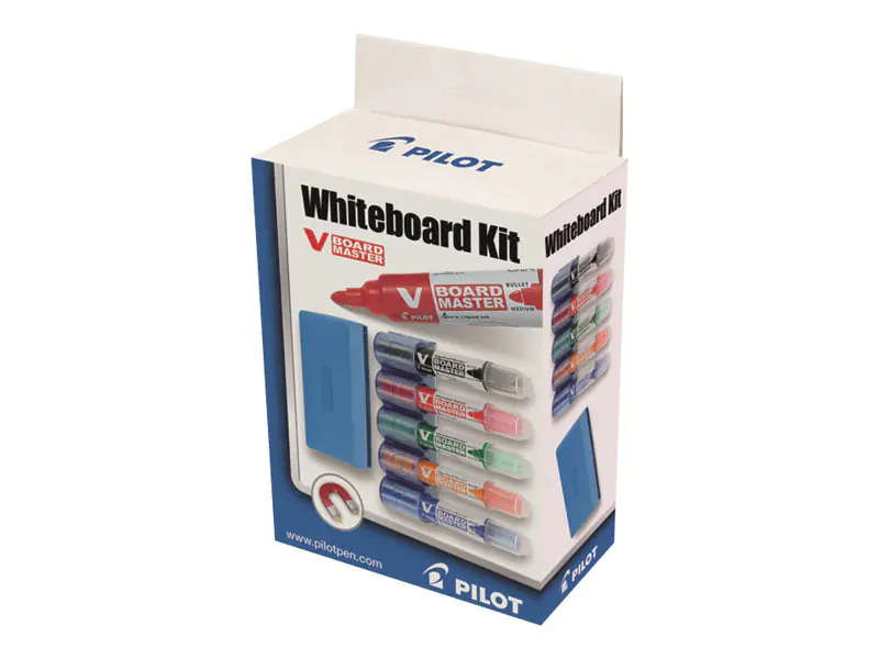 PILOT PEN Pilot V Board Master Begreen Whiteboard Kit - Marker - für Whiteboard - verschiedene Farben - 2.3 mm - Mittel (Packung mit 5) WBMA-VBM-M-KIT