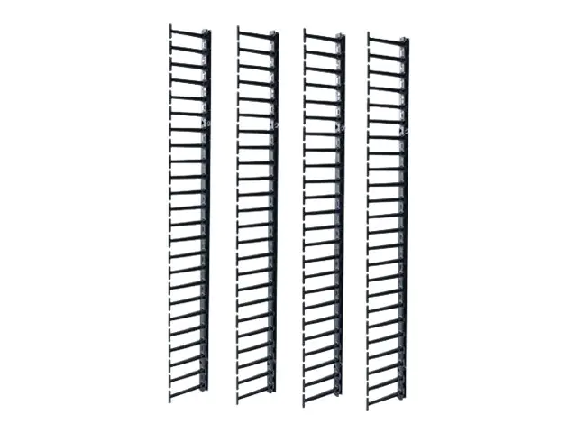 APC - Kabelführungsplatte für Schaltschrank - Schwarz - 48U (Packung mit 4) - für P/N: NBPD0160A, NBWL0355A, SMX3000HV-BR, SMX3000LV2U-BR, SRT1000RMXLI, SRT1000RMXLI-NC