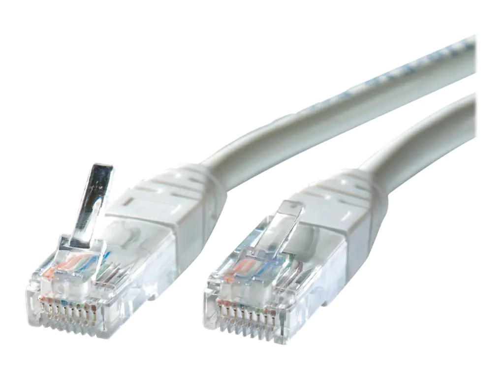 Roline - Patch-Kabel - RJ-45 (M) zu RJ-45 (M) - 50 cm - UTP - CAT 5e - geformt - Grau