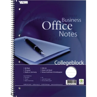 Collegeblock DIN A4 holzfrei 80Blatt liniert