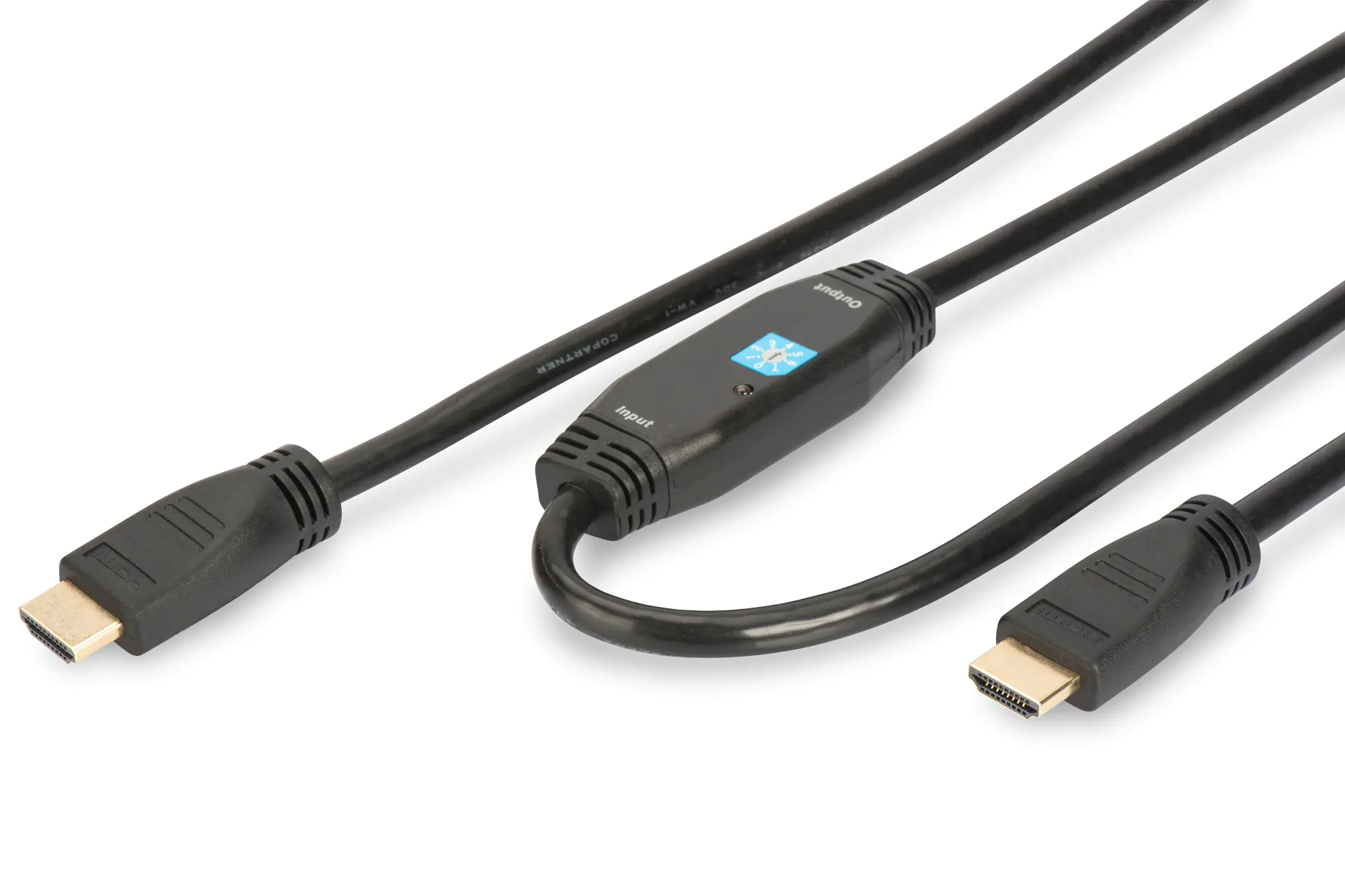 DIGITUS - HDMI-Kabel - HDMI männlich zu HDMI männlich - 20 m - Doppelisolierung - Schwarz