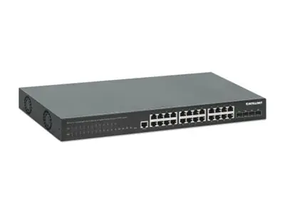 Intellinet 28-P PoE+ Managed Switch 4x10GbE 450W - Switch - Power over Ethernet