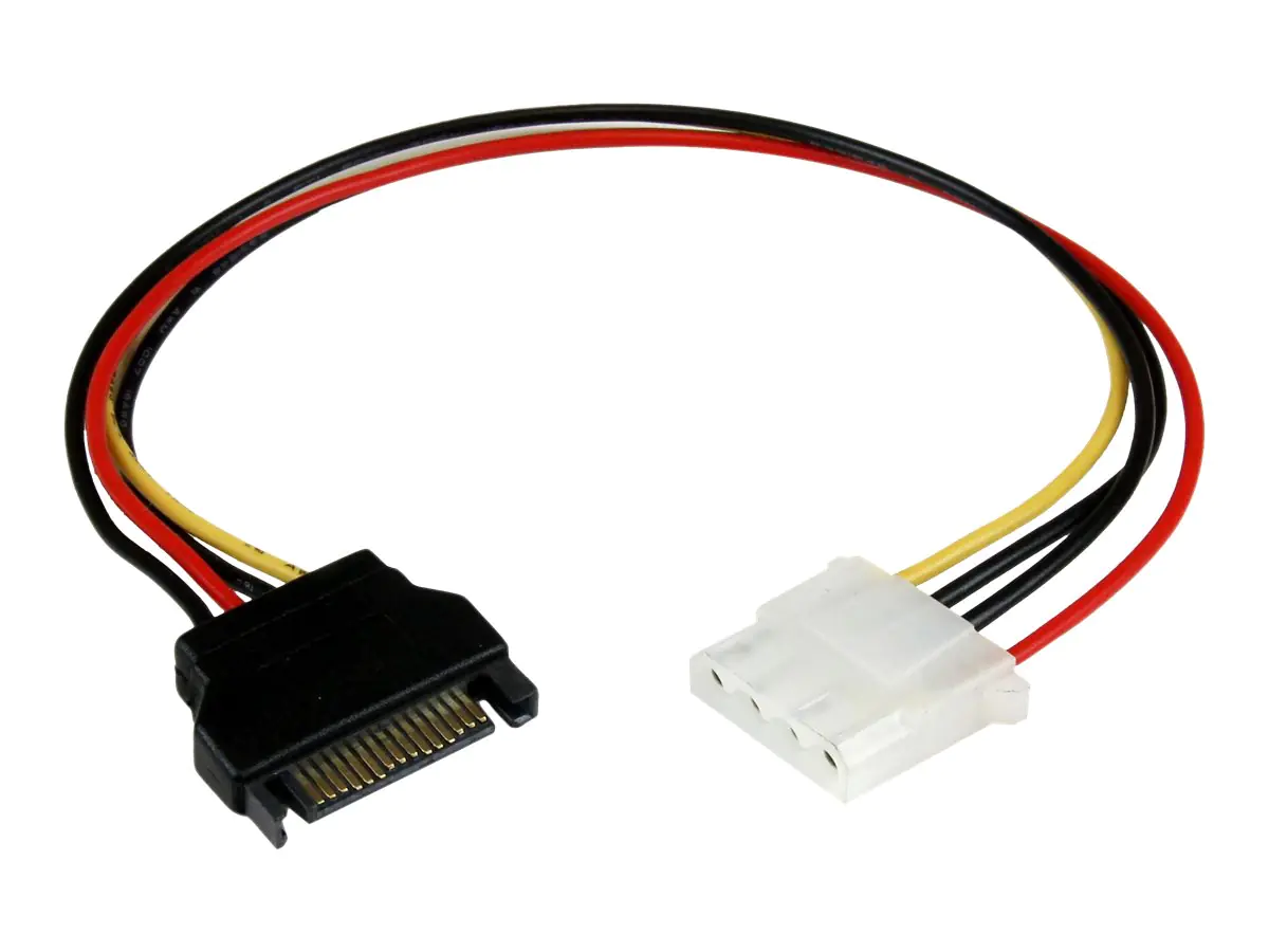 StarTech.com 30cm SATA auf Molex LP4 Stromadapter - Bu/St - Serial ATA zu 4pin Stromkabel Adapter - Netzteil - interne Stromversorgung, 4-polig (W) LP4SATAFM12