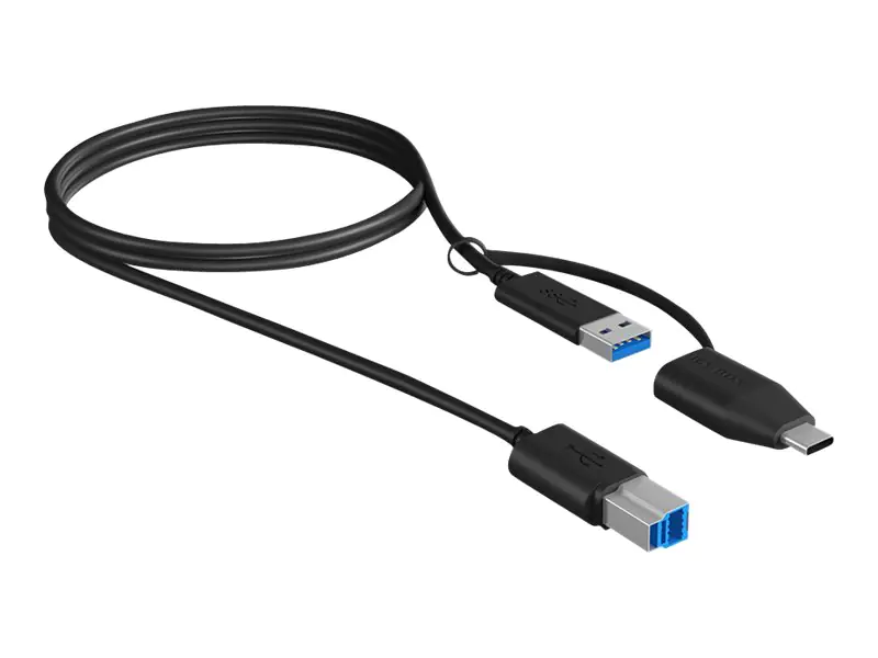 ICY BOX IB-CB032 - USB-Kabel - USB Typ A, 24 pin USB-C zu USB Type B (M) - USB 3.2 Gen 1 - 1 m - Schwarz