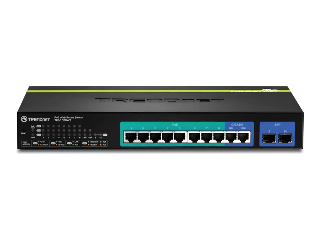 Trendnet Switch 10 Desktop, an Rack montierbar -