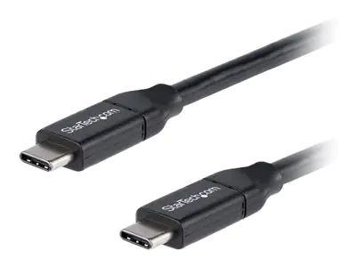 StarTech USB-C auf USB-C Kabel mit 5A Power Delivery - St/St - 1m - USB 2.0 - USB-IF zertifiziert - USB Typ C Kabel - USB-Kabel - 24 pin USB-C (M) zu 24 pin USB-C (M) - Thunderbolt 3 / USB 2.0 - 5 A - 1 m - Schwarz
