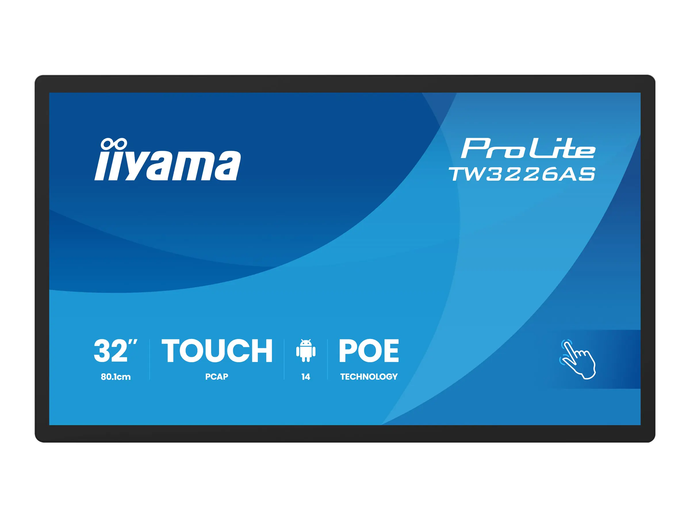 Iiyama ProLite TW3226AS-B3P - Android-PC - Touchscreen-PC - 1 RK3576 - RAM 4 GB - SSD - eMMC 32 GB - Mali-G52 MC3 - 1GbE, Bluetooth 5.3, Wi-Fi 6 - WLAN: 802.11a/b/g/n/ac/ax, Bluetooth 5.3 - Android 14 - Monitor: LED 80.1 cm (31.5")