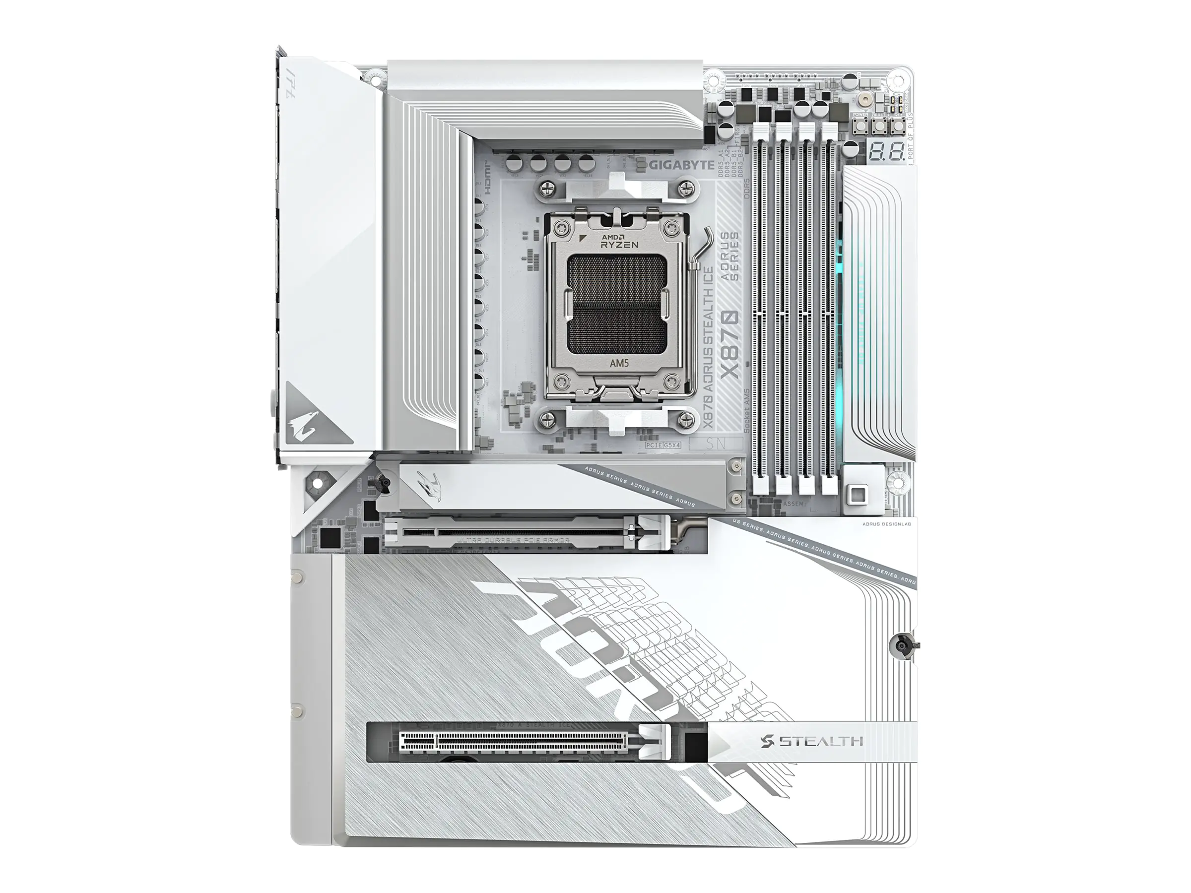 Gigabyte AORUS X870 STEALTH - Motherboard - ATX - Socket AM5 - AMD X870 Chipsatz - USB-C 3.2 Gen