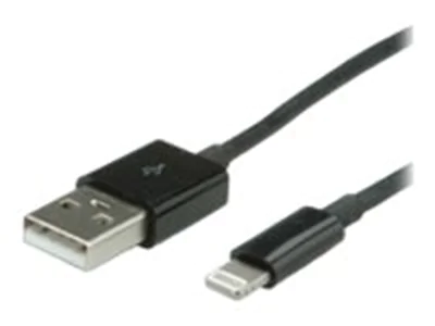 VALUE - Lightning-Kabel - Lightning männlich zu USB männlich - 1.8 m - abgeschirmt - Schwarz