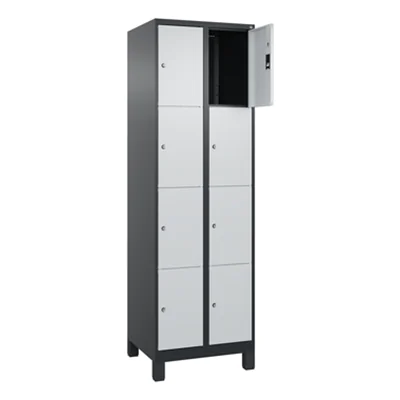 C+P Schließfachsystem Classic PLUS 8 Fächer Stahl Farbe der Front: lichtgrau