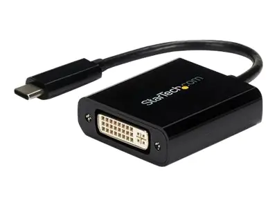 StarTech USB-C auf DVI Adapter - USB Type-C DVI Konverter für MacBook, ChromeBook Pixel oder andere USB-C Geräte mit DP über USB C - Externer Videoadapter - USB-C - DVI - Schwarz - für P/N: BNDTB10GI, BNDTB210GSFP, BNDTB310GNDP, BNDTB410GSFP, BNDTB4M2E1,