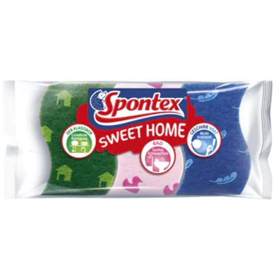 Spontex Schwamm-Set Sweet Home 19500017 sort. 3St.