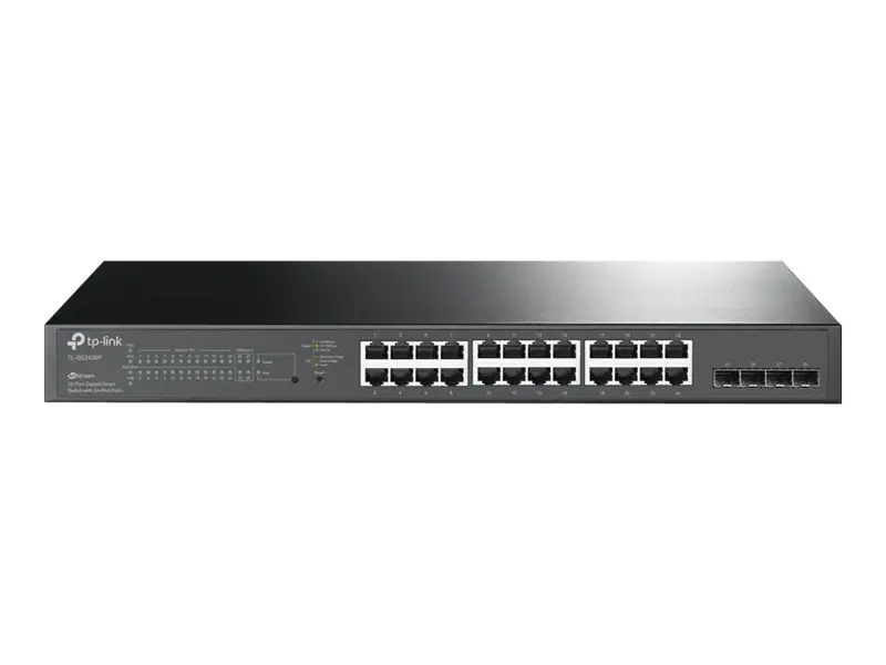 TP-Link JetStream TL-SG2428P - Switch - Smart - 24 x 10/100/1000 (PoE+) + 4 x SFP - an Rack montierbar - PoE+ (250 W)