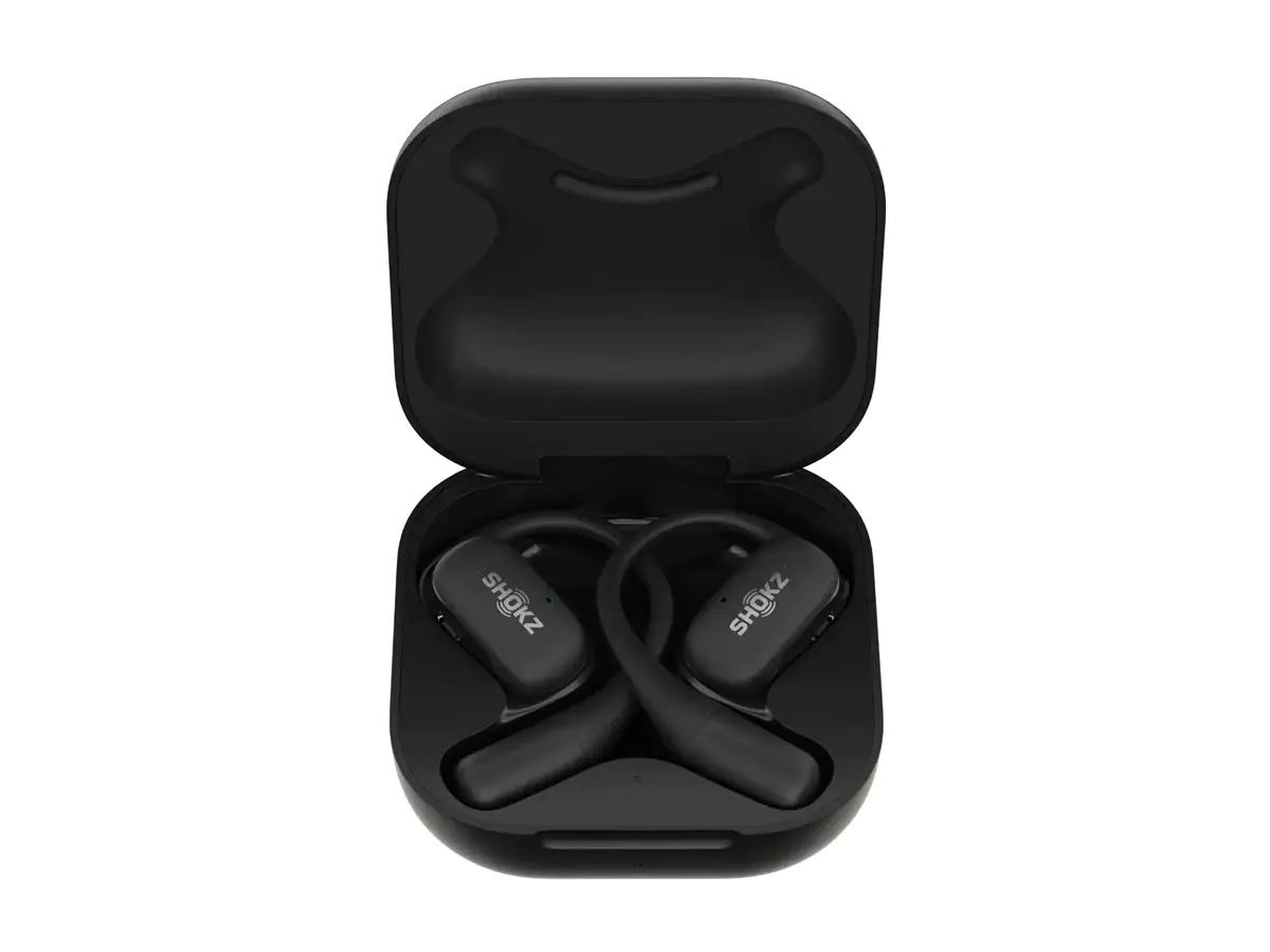 SHOKZ OpenFit - True Wireless-Kopfhörer mit Mikrofon - offenes Ohr - über dem Ohr angebracht - Bluetooth - Schwarz