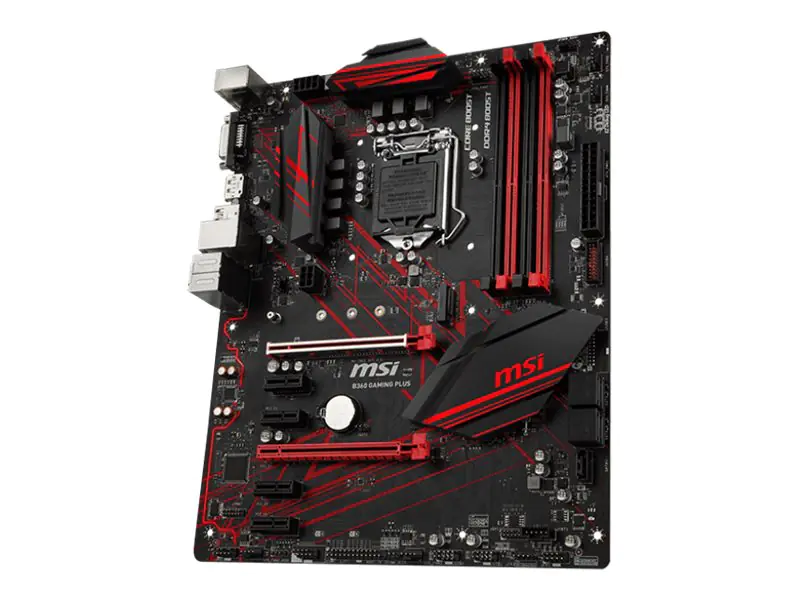MSI B360 GAMING PLUS - Motherboard - ATX - LGA1151 Socket - B360 Chipsatz - USB 3.1 Gen 1, USB-C Gen2, USB 3.1 Gen 2 - Gigabit LAN - Onboard-Grafik (CPU erforderlich) - HD Audio (8-Kanal)