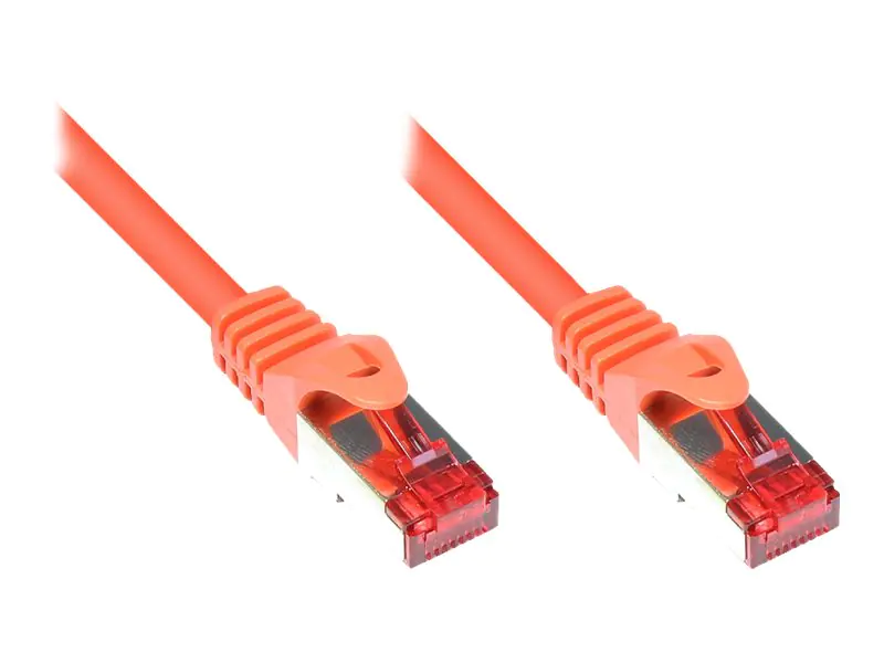 Good Connections RNS - Patch-Kabel - RJ-45 (M) bis RJ-45 (M) - 15 cm - SFTP, PiMF - CAT 6 - geformt, ohne Haken - orange