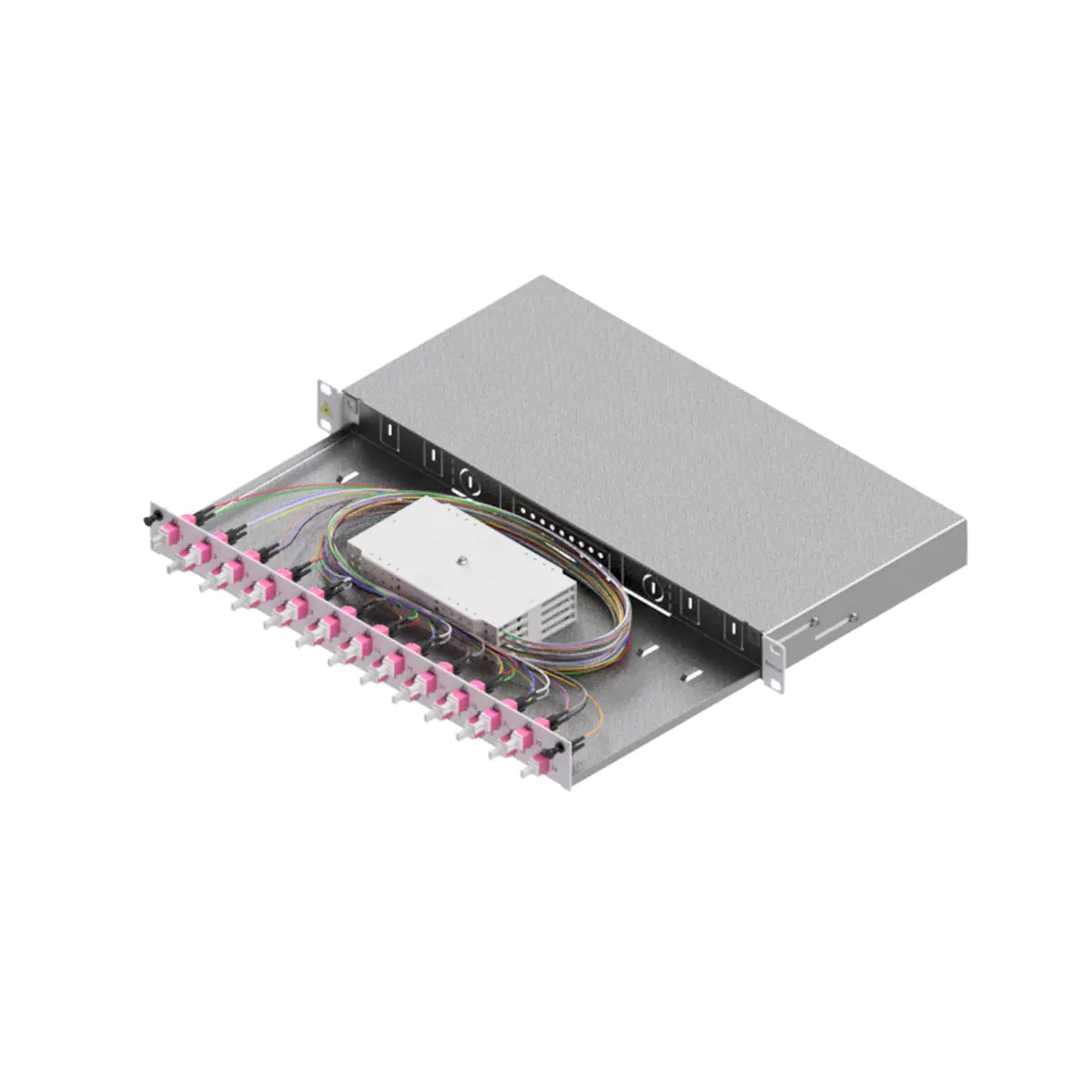 EasyLan LWL-Spleißbox GradeC 19-Zoll 1HE 24 Ports 24x LC-Duplex OM4 - Kabel - 0,48 m