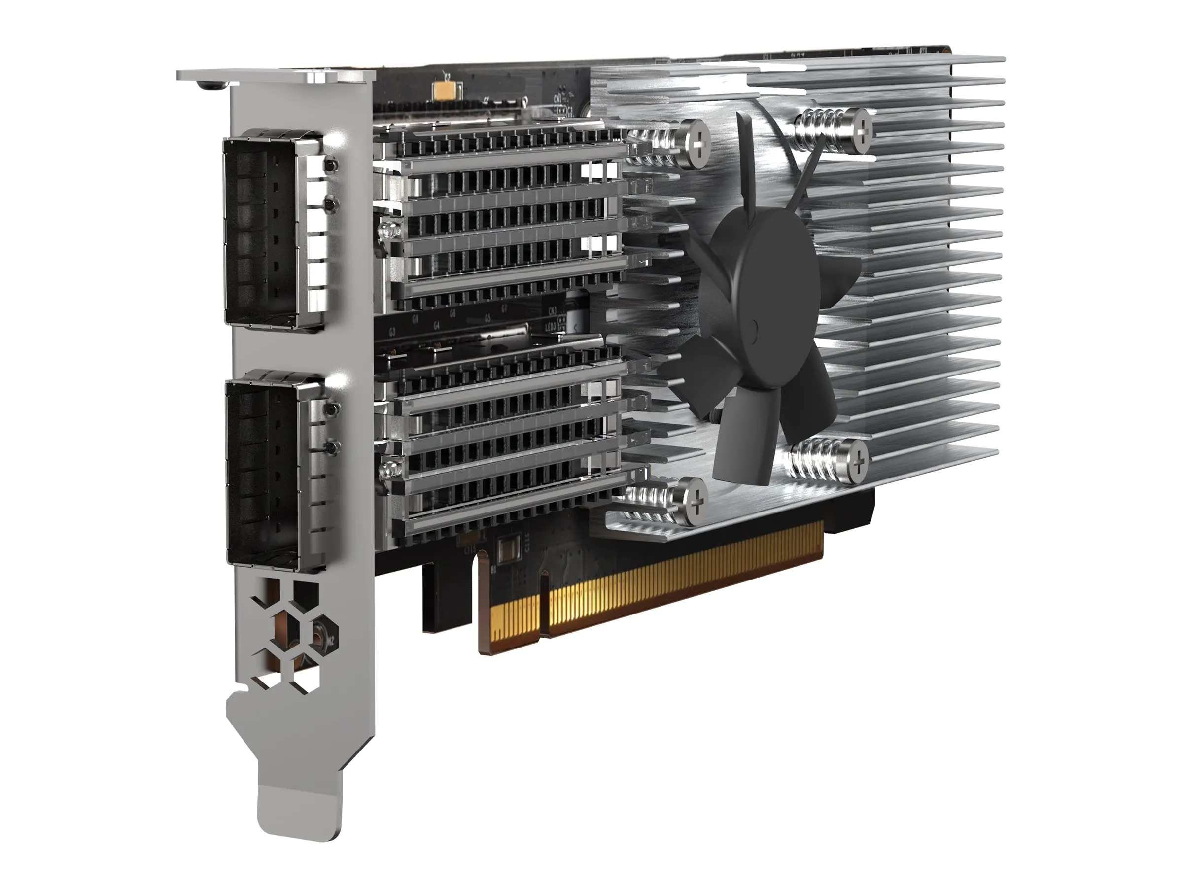 QNAP QXG-100G2SF-E810 - Netzwerkadapter - PCIe 4.0 x16 Low-Profile - 100 Gigabit QSFP28 x 2 - für QNAP TS-H2490FU