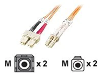 Secomp - Patch-Kabel - LC Single-Modus (M) zu SC Single-Modus (M) - 2 m - Glasfaser - 9/125 Mikrometer - halogenfrei - Gelb