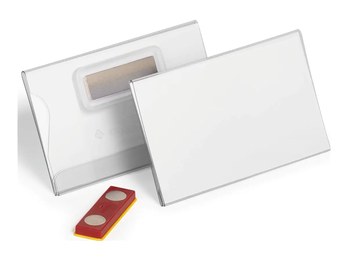 Durable Namensschild - für 75 x 40 mm - Magnet - durchsichtig (Packung mit 25) 824319