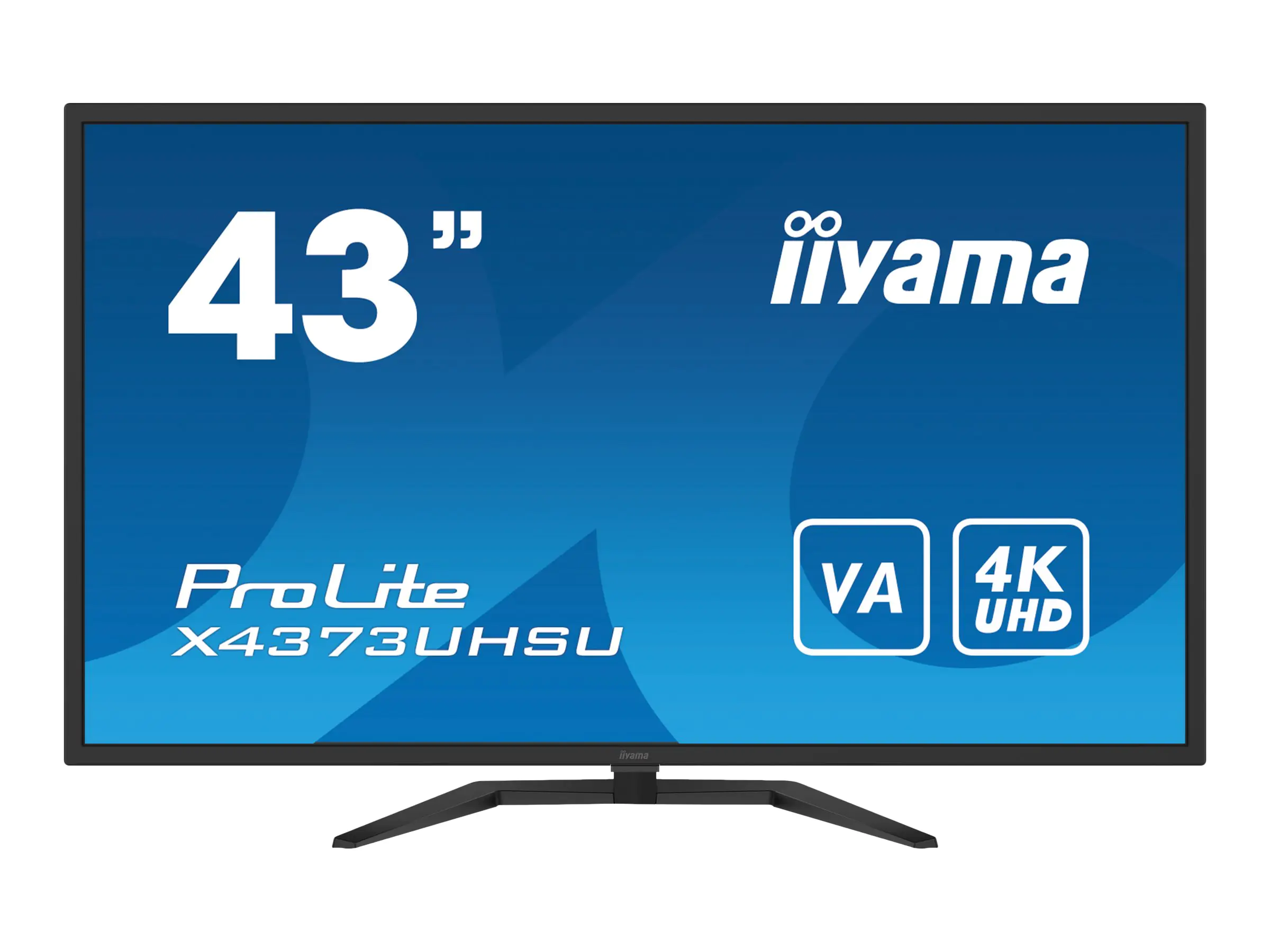 iiyama ProLite X4373UHSU-B1 - LED-Monitor - 109.2 cm (43") (42.5" sichtbar) - 3840 x 2160 4K @ 60 Hz - VA - 400 cd/m² - 4000:1 - 3 ms - 2xHDMI, DisplayPort, Mini DisplayPort - Lautsprecher - mattschwarz