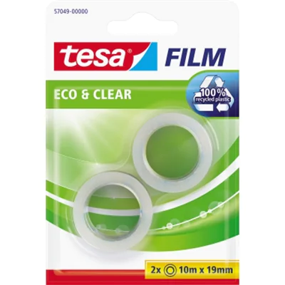 tesa® Klebefilm Eco & Clear 19 mm x 10 m (B x L) einseitig klebend Polypropylen, 100 % recycelt transparent 2 St./Pack.