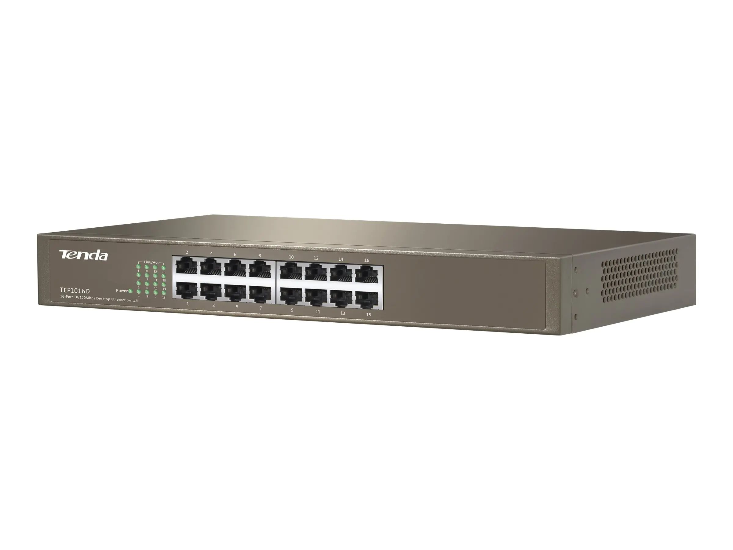 Tenda TEF1016D - Switch - 16 x 10/100 - Desktop, an Rack montierbar