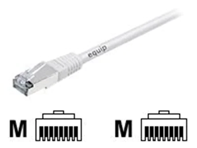 equip - Patch-Kabel - RJ-45 (M) zu RJ-45 (M) - 1 m - FTP - CAT 6a - geformt - weiß