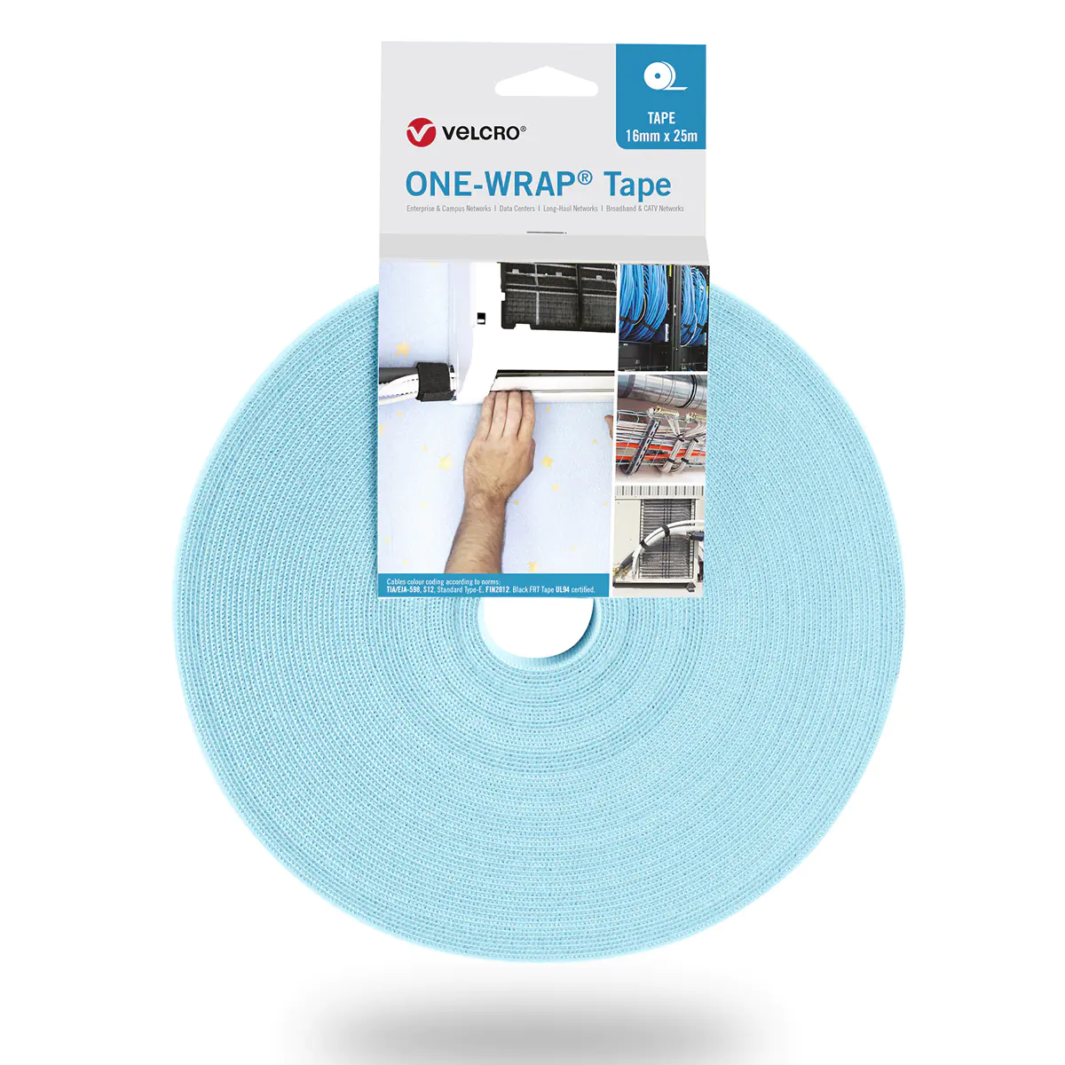 VELCRO One Wrap Band 25m 20mm Aqua VEL-OW64149