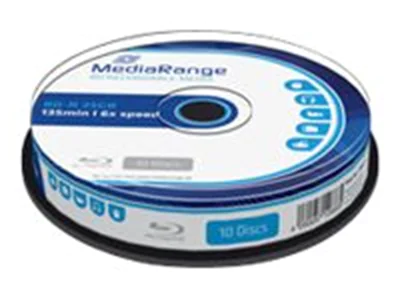 MediaRange - 10 x BD-R - 25 GB 6x - Spindel