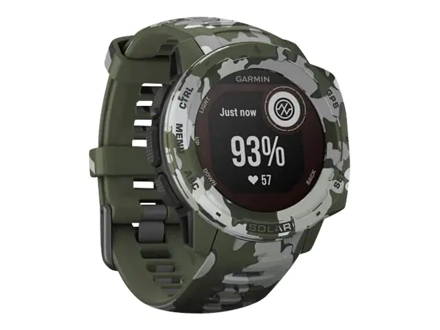 Garmin Instinct Solar - Camo Edition - Lichen Camo - Sportuhr mit Band - Silikon - Lichen Camo - Handgelenkgröße: 132-224 mm - einfarbig - Bluetooth, ANT+ - 53 g