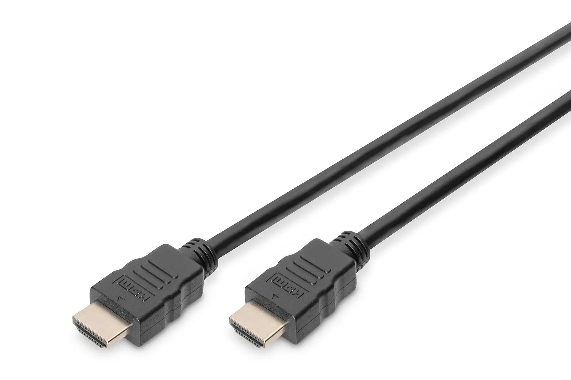 Digitus - HDMI-Kabel mit Ethernet - HDMI männlich zu HDMI männlich - 1 m - Dreifachisolierung - Schwarz