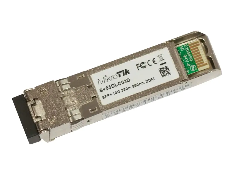 MikroTik S+85DLC03D - SFP+-Transceiver-Modul - 10GbE - SFP+ / LC Multi-Mode - bis zu 300 m - 850 nm