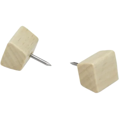 magnetoplan® Pinnwandnadel Design 13 x 10 mm (Ø x L) Birkenholz natur 25 St./Pack.
