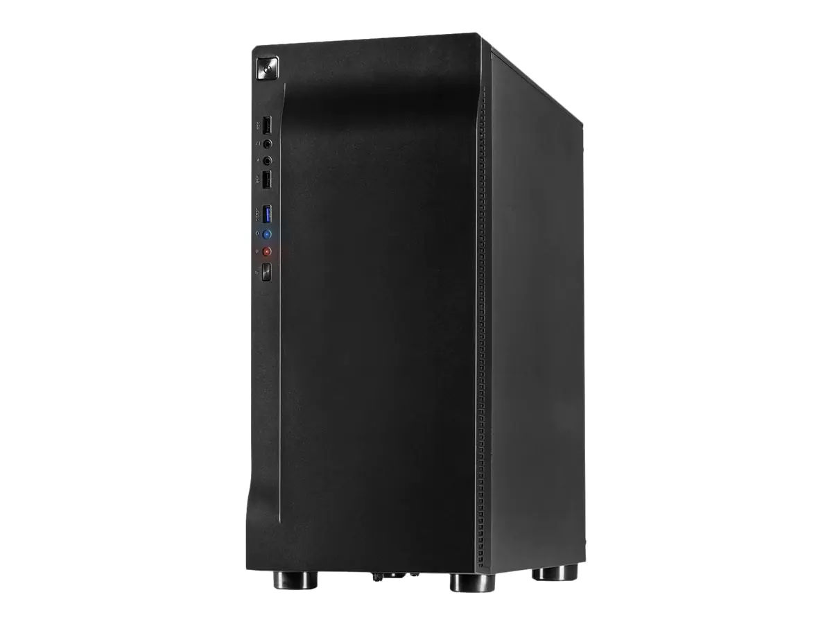 Inter-Tech A-3411 Creek - Tower - ATX - Seitenteil mit Fenster (gehärtetes Glas) - keine Spannungsversorgung - USB/Audio